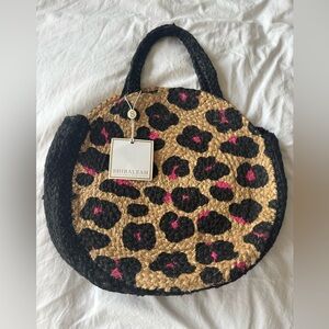 Shiraleah Black and Pink Leopard Tote